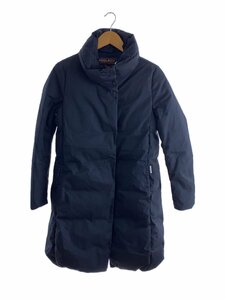 Woolrich◆袖口スレ有/ロングダウンジャケット/XS/コットン/BLK/無地/1702152//