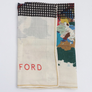 BED J.W. FORD マップスカーフ Fサイズ ベッドフォード MAP SCARF