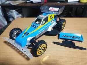 マルイ ザ・ハンター ラジコン 電動RC 当時物 中古 タミヤのブラックモーター付 フォックス未使用前後タイヤ？&ホイール 改造車 カスタム 