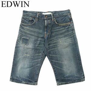 EDWIN エドウィン 4515 XV-S ダメージ&リペア加工★ デニム ショート パンツ ジーンズ Sz.32　メンズ　A3B02858_6#P