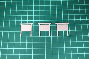 HOゲージ（1/80）　駅名標 無塗装 ３個セット