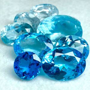 1円〜!!（天然ブルートパーズおまとめ100.5ct）j 約20.1g ルース 裸石 宝石 ジュエリー jewelry blue topaz w4 ま149