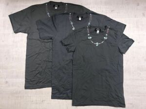 アメリカンアパレル American Apparel USA製 TOKYO DESIGN PROJECT ネックレス風プリント 半袖Tシャツ 3点セット レディース 綿100% グレー