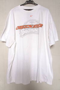 NIKE TEAM/ナイキ/半袖Tシャツ/OREGON STATE/フロントロゴプリント/スポーツ/カジュアル/白/ホワイト/XXLサイズ(7/19R)