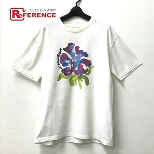 LOUIS VUITTON ルイヴィトン RM221M I04 HMY10W ロゴ フラワーペインティング 半袖Ｔシャツ ホワイト メンズ【中古】