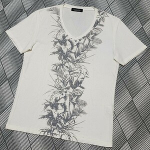 ☆TORNADO MART トルネードマート ボタニカル柄 花柄 カットソー 半袖Tシャツ Lsize オフホワイト☆