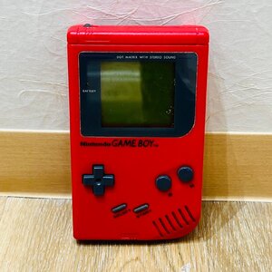 【WSB-503】任天堂 初代 ゲームボーイ DMG-01 レッドカラー ゲーム機 本体 ジャンク品 Nintendo GAME BOY 赤 レトロ コレクション 付属品無