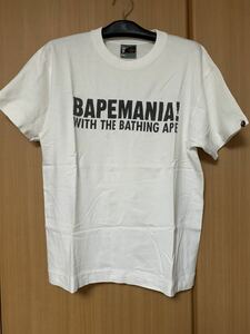 送料無料★エイプ★BAPEMANIA!ロゴTシャツ★Mサイズ★白★human made