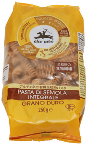 有機全粒粉 フジッリ 250g×20袋 アルチェネロ 有機JAS EU有機認定 オーガニック 有機パスタ 有機小麦 ショートパスタ