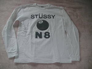 ステューシー　STUSSY 　Tシャツ　中古　L　白　エイトボール　8 Ball　8ボール　