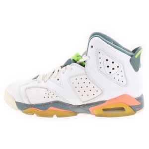 NIKE ナイキ AIR JORDAN 6 RETRO BG 384665-114 エアジョーダン6 ハイカットスニーカー US4Y/23cm ホワイト ボーイズ