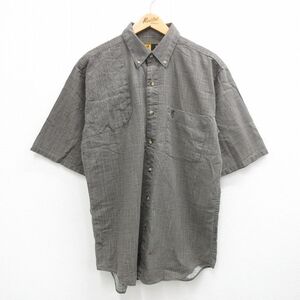 L/古着 半袖 ワーク シャツ メンズ BROWNING ワンポイントロゴ コットン ボタンダウン グレー系他 24jun10 中古 トップス