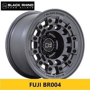 USオフ系 ミリタリー マットガンメタル 新品4本 BLACK RHINO FUJI BR004 8.0J 17in IS20 139.7 トライトンGSR プラド ハイラックス