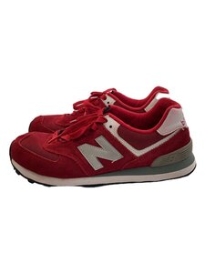 NEW BALANCE◆ニューバランス/WL574/24cm/RED/スウェード