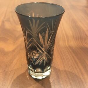 江戸切子　切子　グラス　藍色　キレイ　工芸　日本酒　酒器　