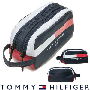 【定価4,950円】トミーヒルフィガー ゴルフ ポーチ (THMG4SEB-30) ポーチ シグネチャー 新品値札付き【TOMMY HILFIGER GOLF正規品】