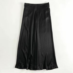 Af4 yohji yamamoto + NOIR ヨウジヤマモト プリュスノアール シルクパンツ ロングスカート 絹100% 光沢 サイズ2 レディース 女性服