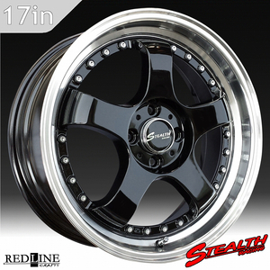 ■ ステルスレーシング K35 ■ 17X7.0J　OFF+42　PCD100　人気の2段スーパーディープリム!!　シャコタン/走り屋さん/カスタムカー推薦!!