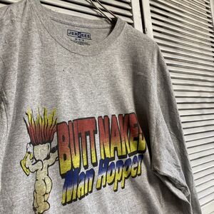 AUMS 1スタ グレー エロ Tシャツ 長袖 ロンT BUTT NAKES お尻 ビール 90s 00s ビンテージ 古着 卸 仕入れ kg