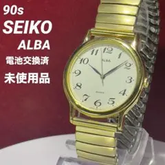 未使用品 90s SEIKO アルバ クォーツ 電池交換済 日本製 腕時計