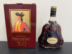 【未開栓】ヘネシー Hennessy XO 金キャップ クリアボトル コニャック 箱付 古酒