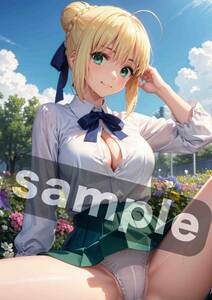 Fate/stay night フェイト アルトリア・ペンドラゴン セイバー T0611 Vol.47 同人 A4 アート ポスター イラスト 美少女 アニメ コスプレ