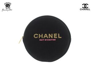 シャネル ノベルティ サークルポーチ NUIT BYZANTINE ビザンチン 丸型 ベロア 起毛 CHANEL N.Y.【Used 開封品】