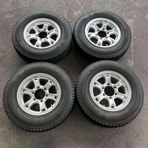 【6100】★ 195/80R15 107/105N LT 4本セット冬タイヤ BRIDGESTONE BLIZZAK VL10 バリ山【2023年】スチールホイール 15X6J PCD139.7/6H