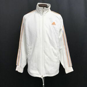 adidas/アディダス★長袖ジャージジャケット【メンズM/white/白】レインボー/ストライプ柄/Coat/Jacket/Jumper◆BH669