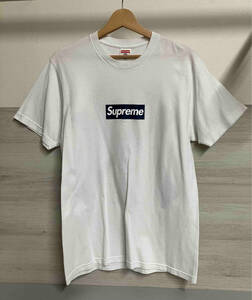 Supreme /シュプリーム/15ss/yankees box logo tee /ボックスロゴ/ホワイト/M/背中に穴有り