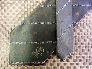 ♪k02727C♪良品【FIFA】ワールドカップ 2002【総ロゴ 柄】ネクタイ