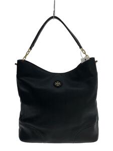 TORY BURCH◆トートバッグ/レザー/BLK