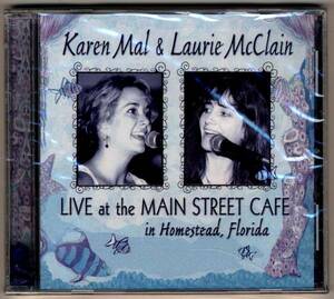 ☆送料込/ karen mal & laurie mcClain　カレン・マル＆ローリー・マクレーン / Live at the main street cafe / 貝殻付き！ / 入手困難