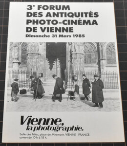 カメラ・写真に関する絵葉書　3e FORUM DES ANTIQUITES PHOTO-CINEMA　フランス製