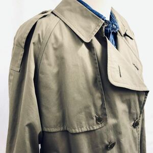 中古 バーバリー BURBERRY ウールライナー付き トレンチコート ベルト付き メンズ カーキ系 玉虫色 Mサイズ 261610