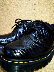 【Dr.MARTENS】ドクターマーチン 1461 ゼブラ エンボス 3ホールシューズ UK8 (27cm ) ZEBRA EMBOSS 3EYE SHOE ブラック 厚底【良品】