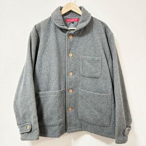 【next work wear】ネクストワークウェア ステンカラーコート グレー ショート丈 ポケット ウール JAPAN ASIA メンズ サイズL/Y6683 SS