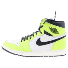 NIKE (ナイキ) AIR JORDAN1 HIGH OG VOLT 555088-702 エアジョーダン1 ボルト ハイカットスニーカー ホワイト/イエロー US12.5/30.5cm