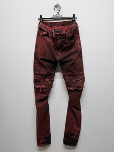 SALE30%OFF/JULIUS・ユリウス/10.5oz STRETCH DENIM TROUSERS4/BLOOD・2