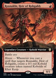 MTG ■赤/英語版■ 《ロフガフフを継ぐ者、ロズナクフト/Rosnakht, Heir of Rohgahh》★拡張アートFOIL★ 団結のドミナリア：統率者 DMC