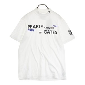 【新品】PEARLY GATES パーリーゲイツ 2022年 ハイネック半袖Tシャツ ホワイト系 7 [240101296352] ゴルフウェア メンズ