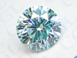 【１００円～】0.330ｃｔ 天然ダイヤ FANCY GREEN BLUE（トリート）SI1