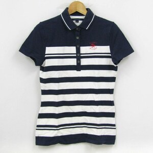 トミーヒルフィガー ポロシャツ 半袖 ストレッチ ブランド トップス レディース Mサイズ ネイビー TOMMY HILFIGER