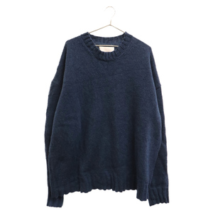 JIL SANDER ジルサンダー 22AW ウールオーバーサイズニット長袖セーター ネイビー J21GP0031