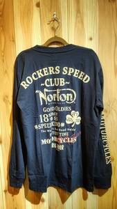 ノートン（Norton）・Lサイズ・バイカー系ロングＴシャツ・新品・入荷・黒・激安超特価・⑦