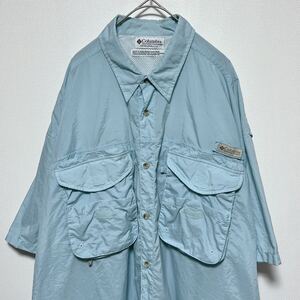 Columbia PFG コロンビア フィッシングシャツ 半袖シャツ ロゴ アウトドア　ビッグサイズ2XL〜 オーバーサイズ