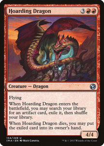 MTG ■赤/英語版■ 《溜め込むドラゴン/Hoarding Dragon》★FOIL★ アイコニックマスターズ IMA