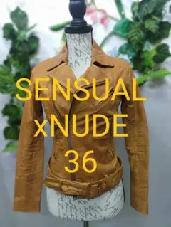 SENSUALxNUDE 馬革 ライダースジャケット 36