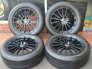 18インチ エコフォルム CRS101 18X7.0J PCD 114.3 5穴 +38 ブリヂストン デューラH/L 225/60R18 2020年製タイヤ付き CX-5 RAV4 デリカD:5等