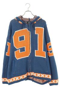 エクストララージ XLARGE ZIP UP HOODED KNIT サイズ:XL ジップアップニットパーカー 中古 BS99